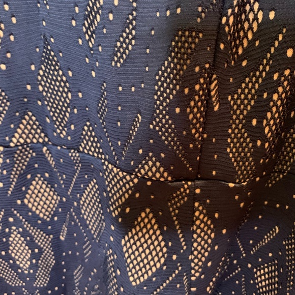 ReneeC 2x navy lace dress. Fit & flare. Like new. - Picture 5 of 6